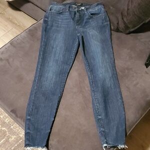 Judy Blue Classic Ankle Skinny Jeans in Dark Blue Denim - Women